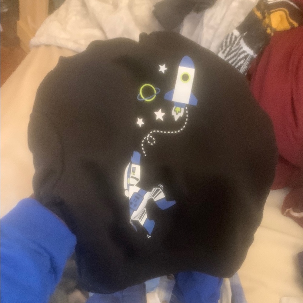 Black Space-Themed Hoodie